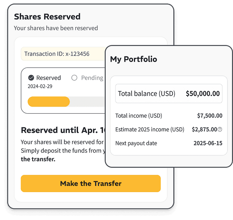 MoreHarvest International's secure mobile app dashboard, providing clients with real-time, effortless access to their Japanese real estate investment portfolio.